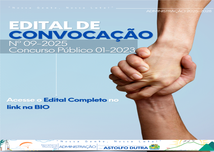 Edital de Convocação Nº 009/2025 - Concurso Público Nº 001/2023