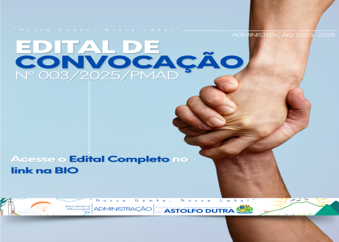 Concurso Público Nº 001-2023 - Edital de Convocação Nº 003-2025-PMAD