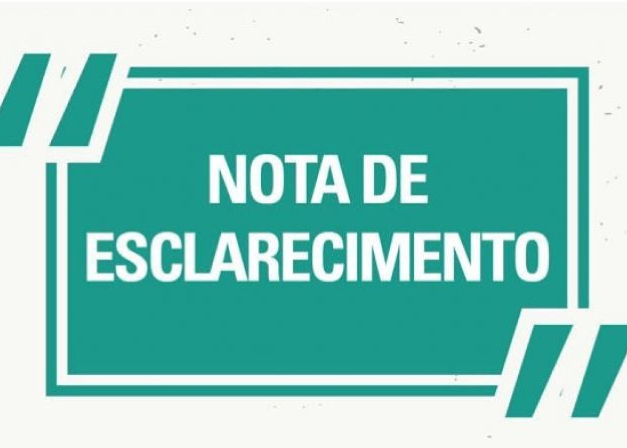 Nota de Esclarecimento